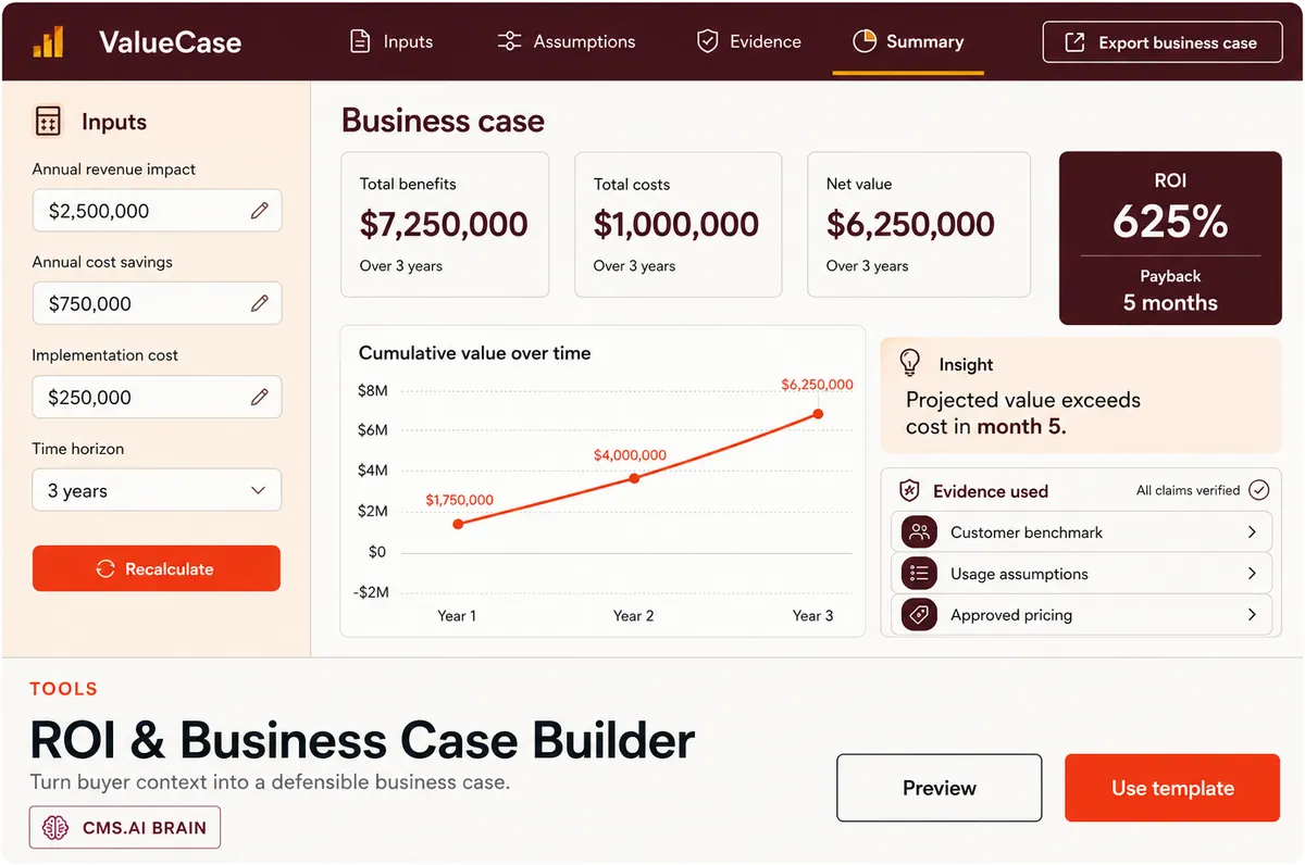 ROI & Business Case Builder template